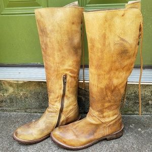 Bed Stu Cobbler Camel Leather Boots